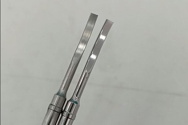 斯曼克鏡面噴砂機(jī)用于超聲刀刀頭拋光、去紋路！